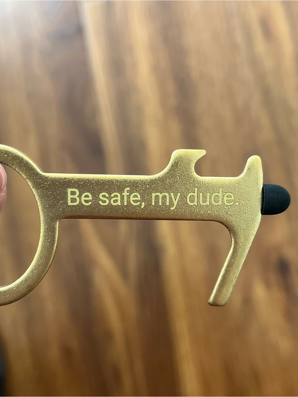 Be Safe, My Dude Gold No-Touch Key Tool - Kids Accessories